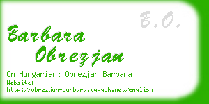 barbara obrezjan business card